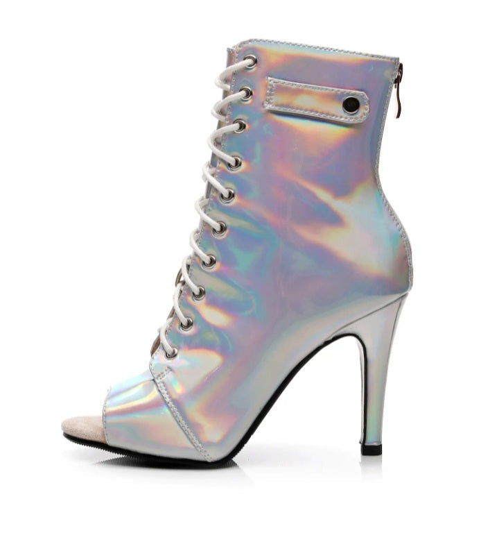 Silver Dream - Bottine heels argenté brillant NOUVEAU