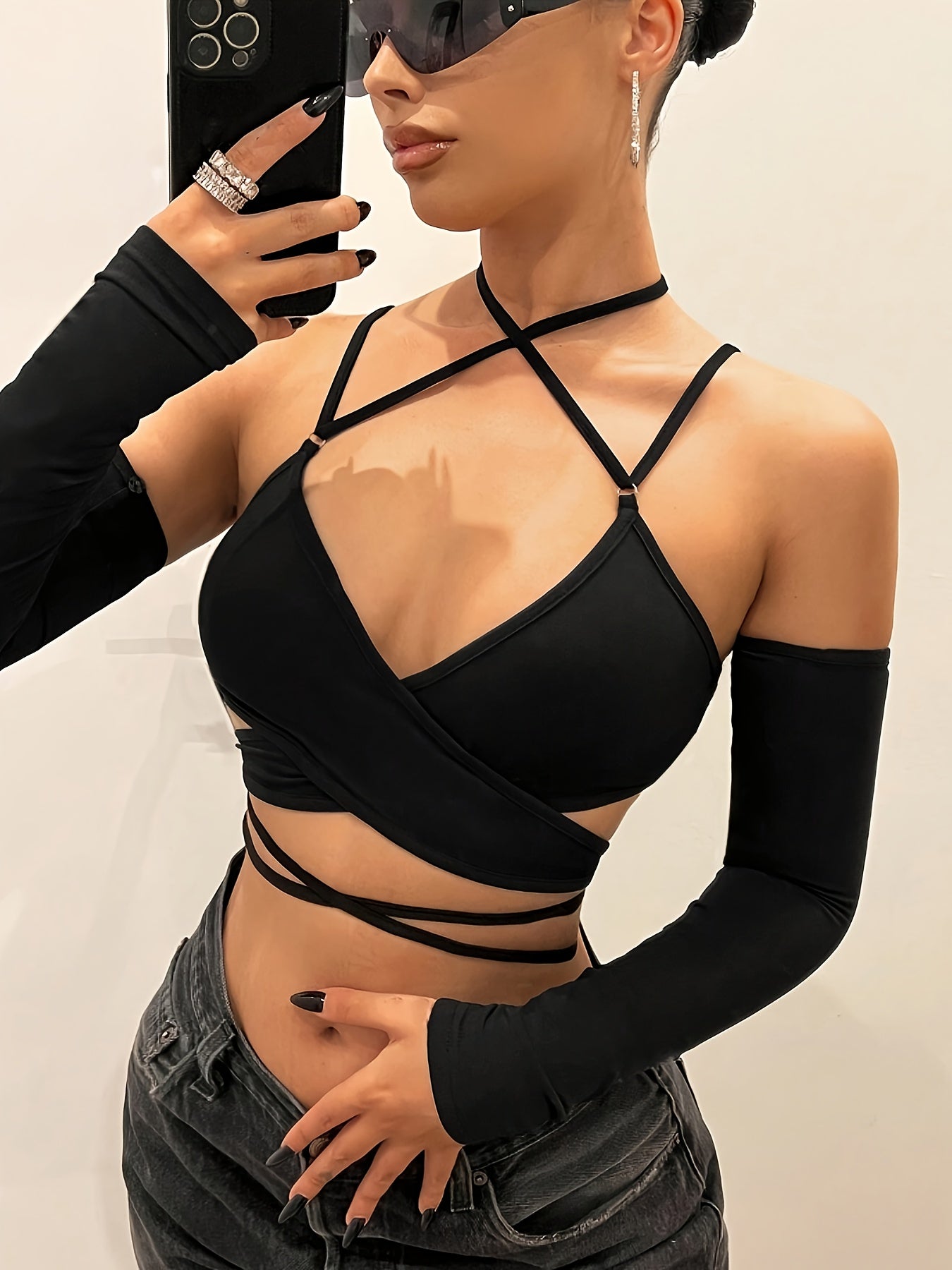 Crosstrap- Crop Top Sexy dos nu XS à L