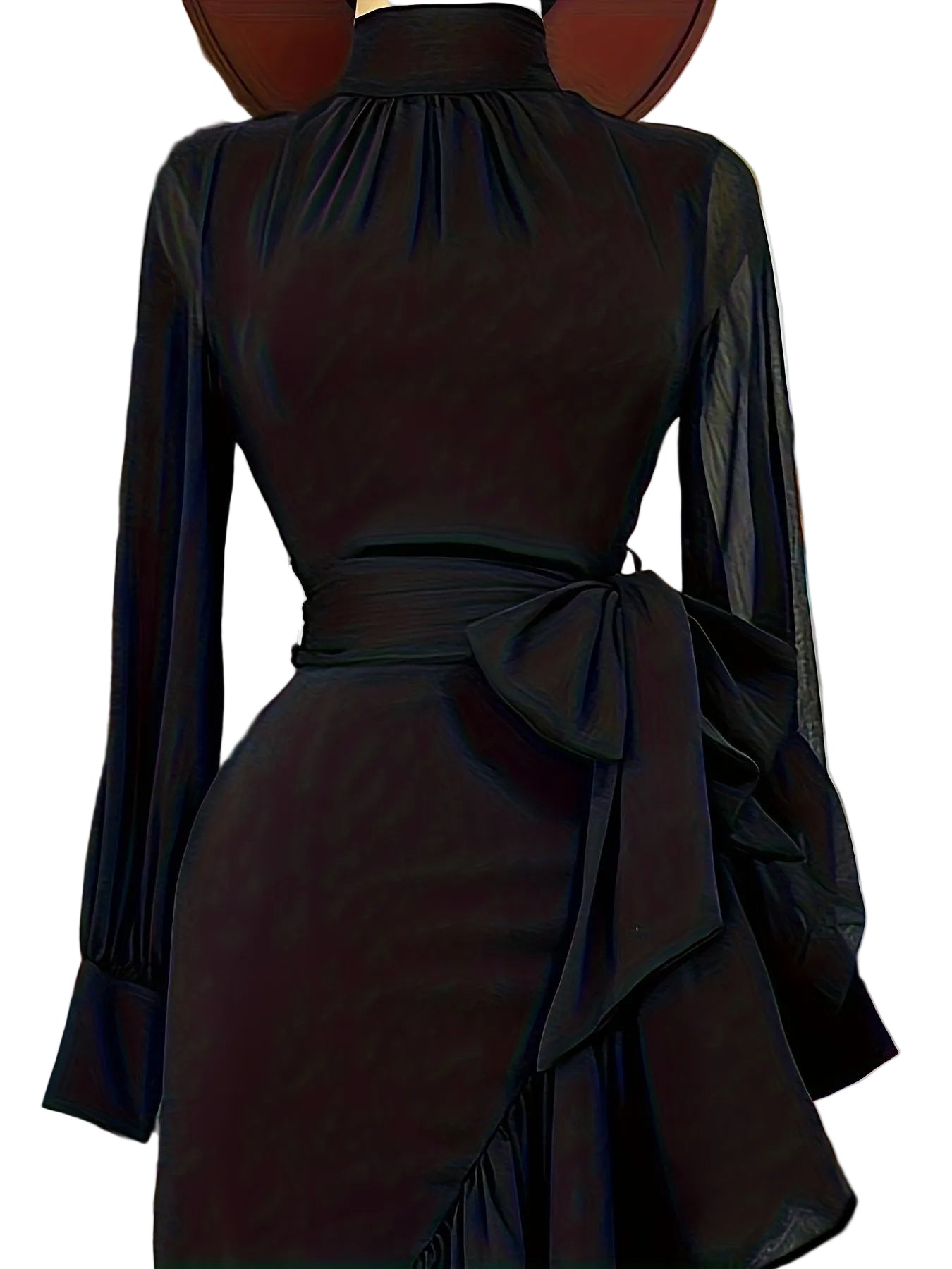 Miarina- Robe asymétrique latine col monté