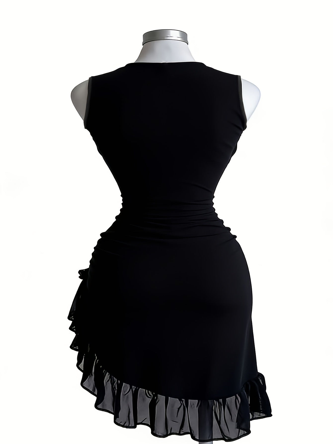 Middle- Robe asymétrique élégante latine