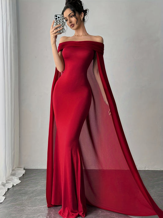 Bordeaux Divine – robe bordeaux à traîne