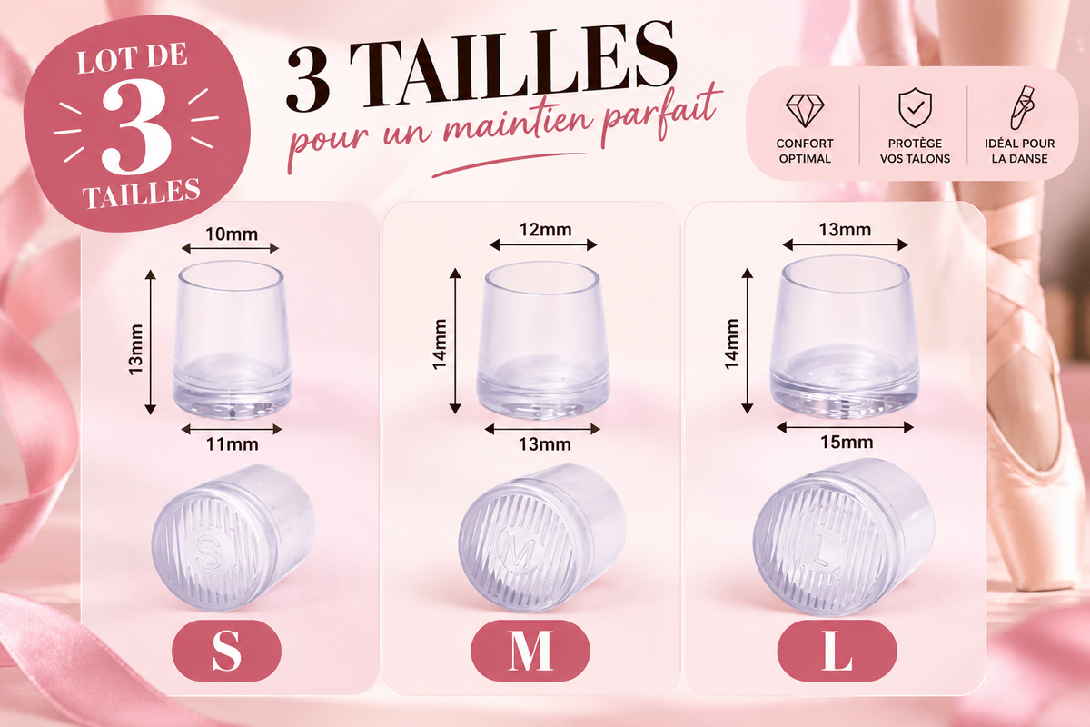 Protège-talons – Lot de 3 formats S, M, L