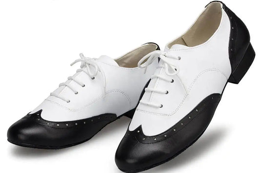 Blako - chaussures de danse latine pour hommes Blanc + noir