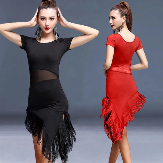 Salsa Éclatante - Robe frange danse latine