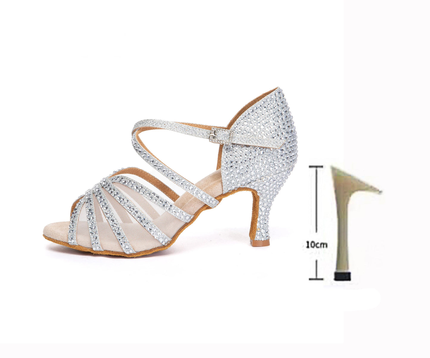 Jushine- Chaussure danse latine brillant #New
