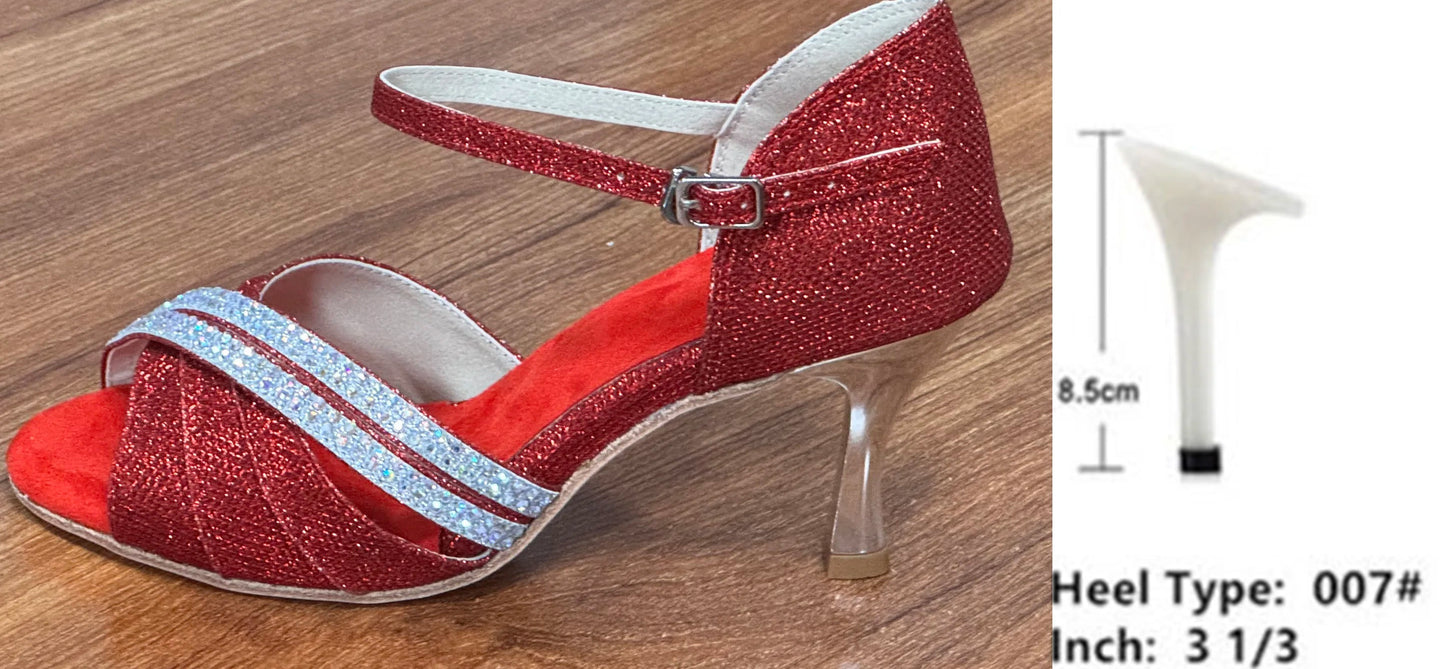 Redargenta - Chaussure danse latine rouge #New