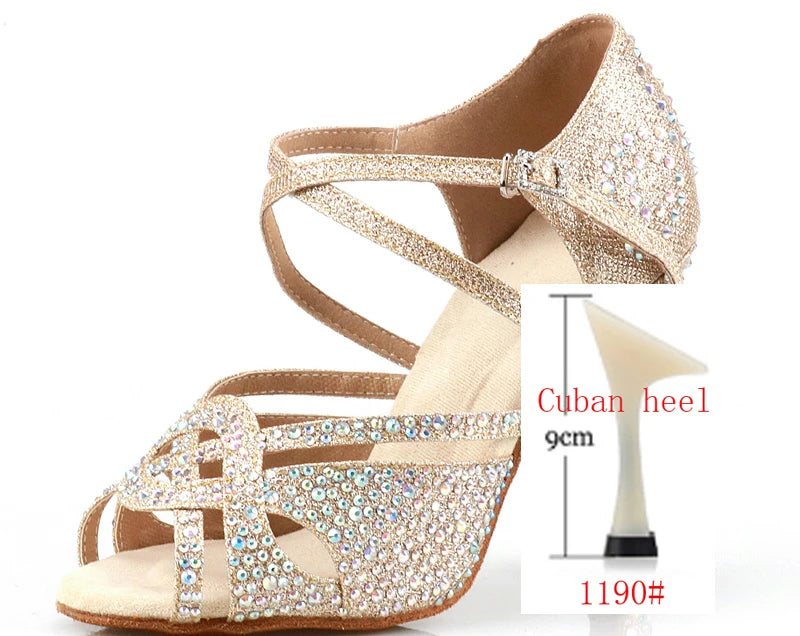 Buqima - Chaussure brillante danse latine #New