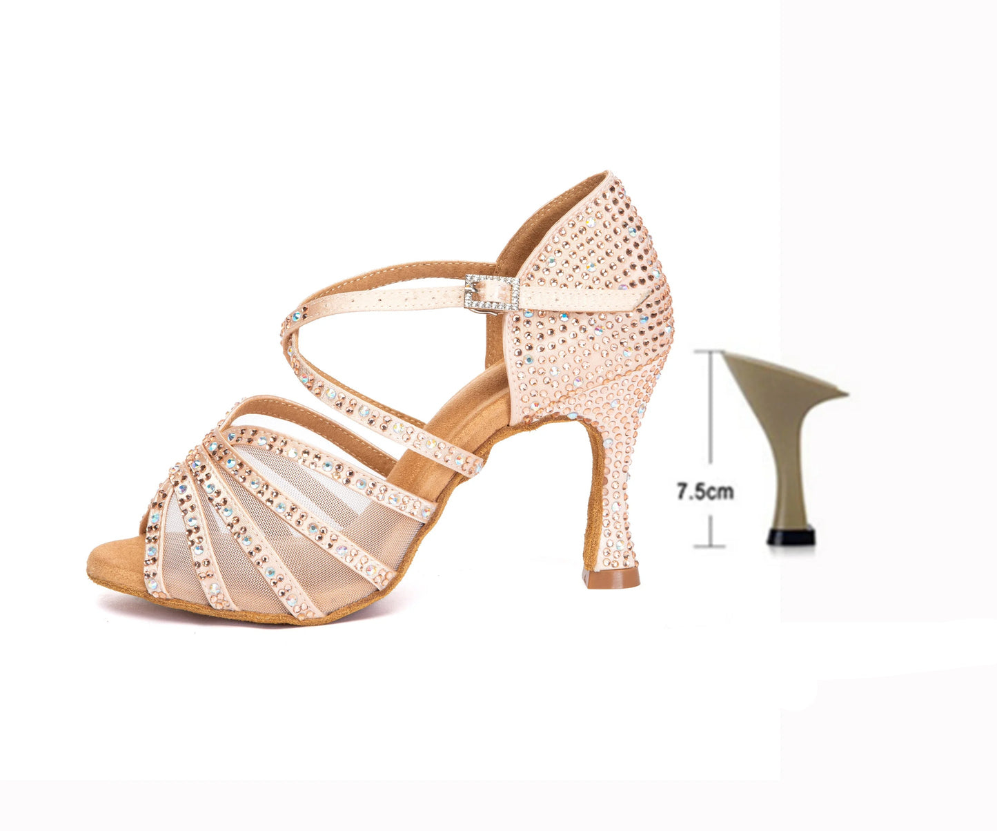 Jushine- Chaussure danse latine brillant #New