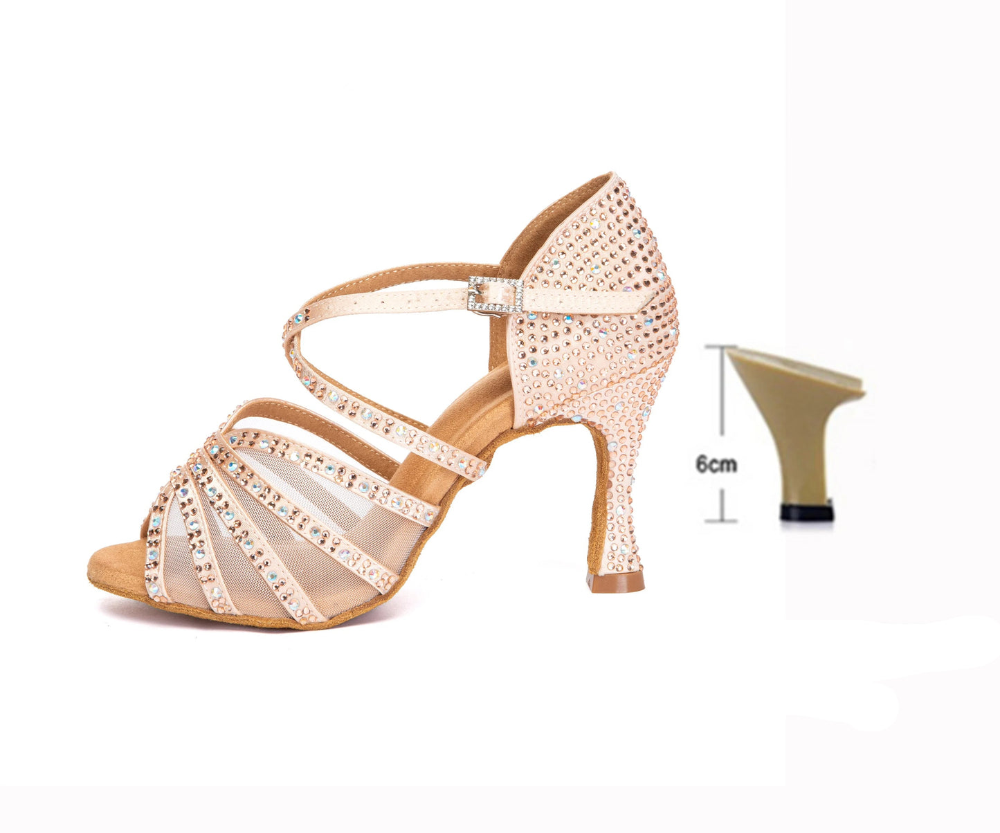 Jushine- Chaussure danse latine brillant #New