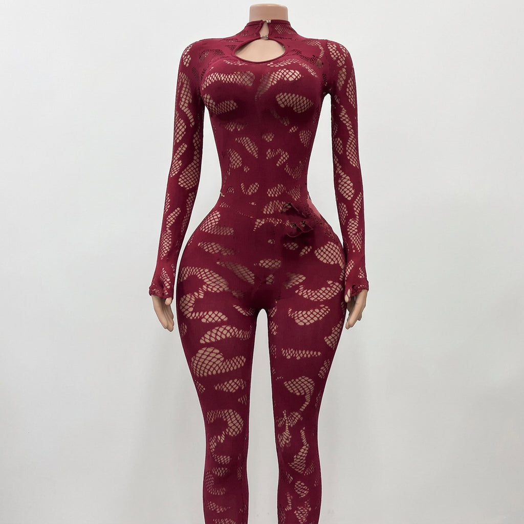 Hilty- Combinaisons sexy en maille transparente