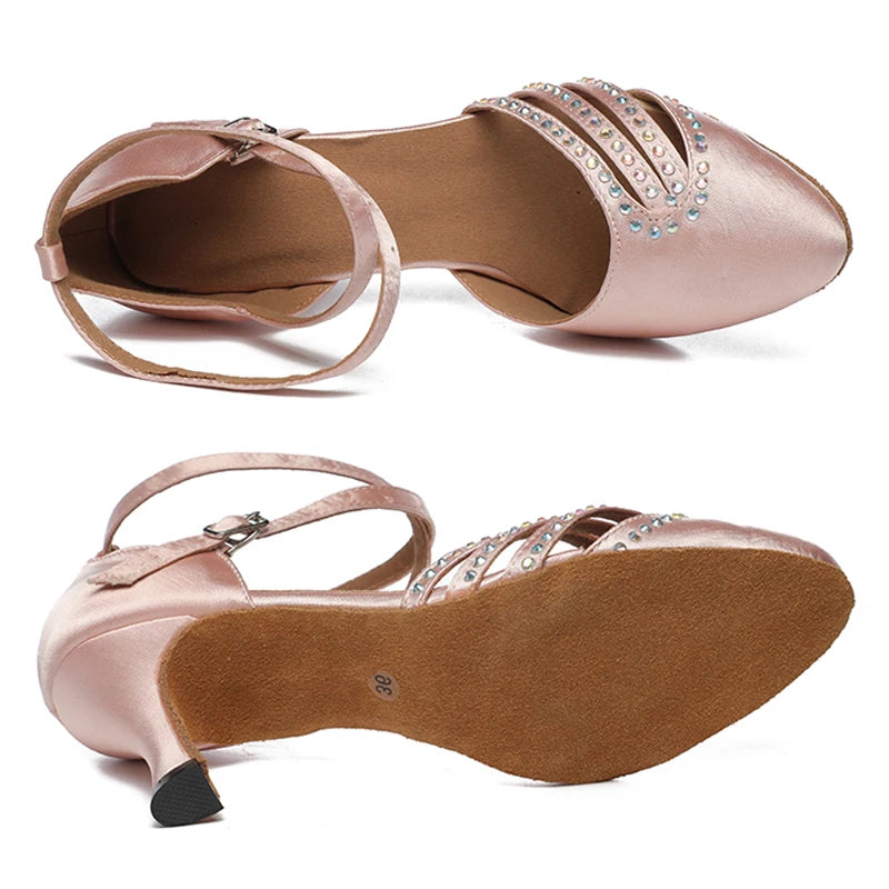 Lasalsa- Chaussure fermée danse latine rose poudré #New