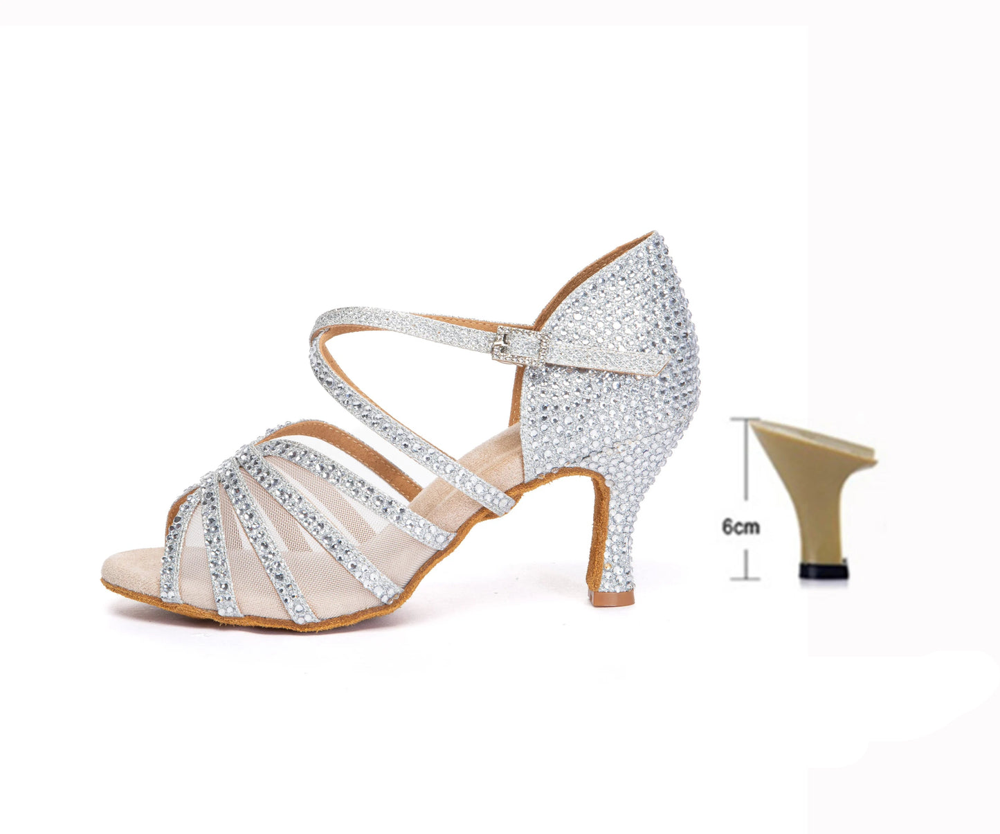 Jushine- Chaussure danse latine brillant #New