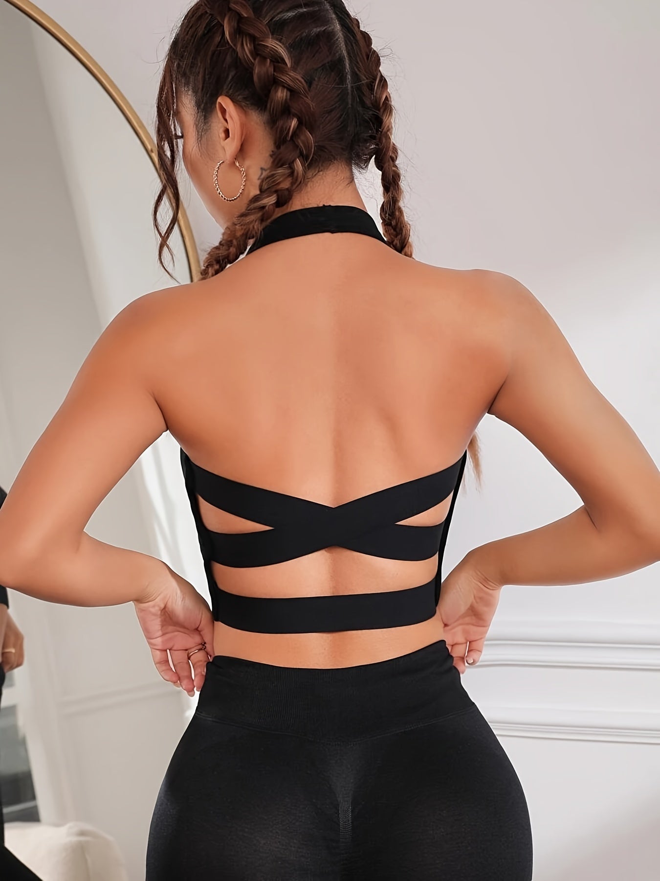 Shorty_ Ensemble haut et short de sport sexy