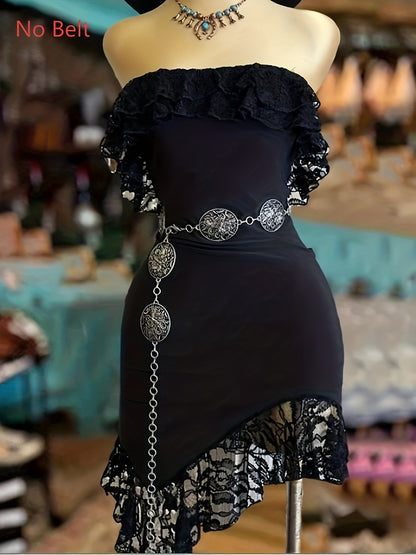 Nude- Robe moulante latine épaule dénudée