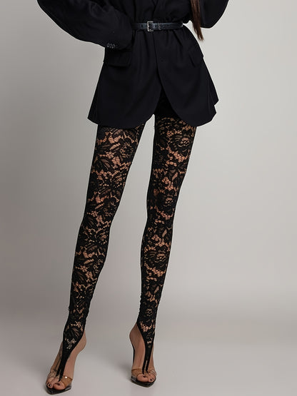 Ladies Fashion Double Layered Lace Tights