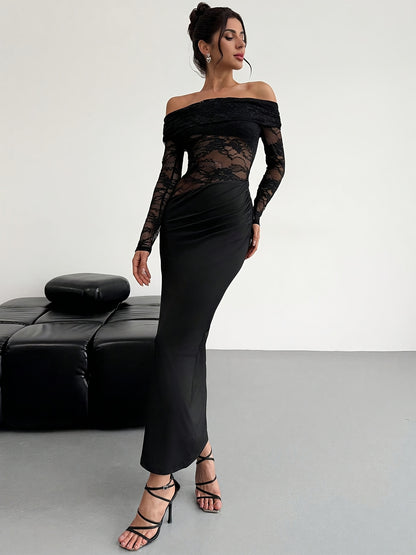 ONYX LACE – Robe noire dentelle