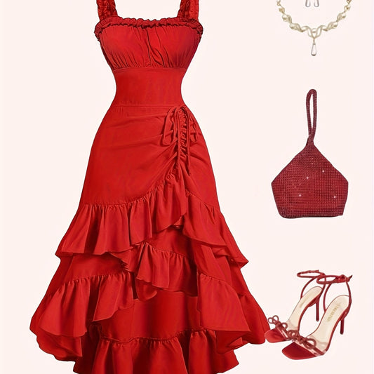 Perfecta-Robe longue latine élégante sans manches