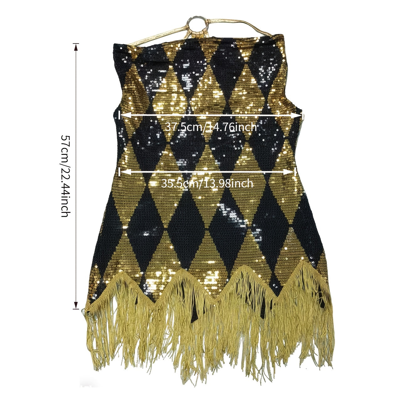 Fringed-robe frange doré
