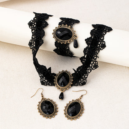 Nico- collier  ras de cou + boucles d'oreilles + bracelet