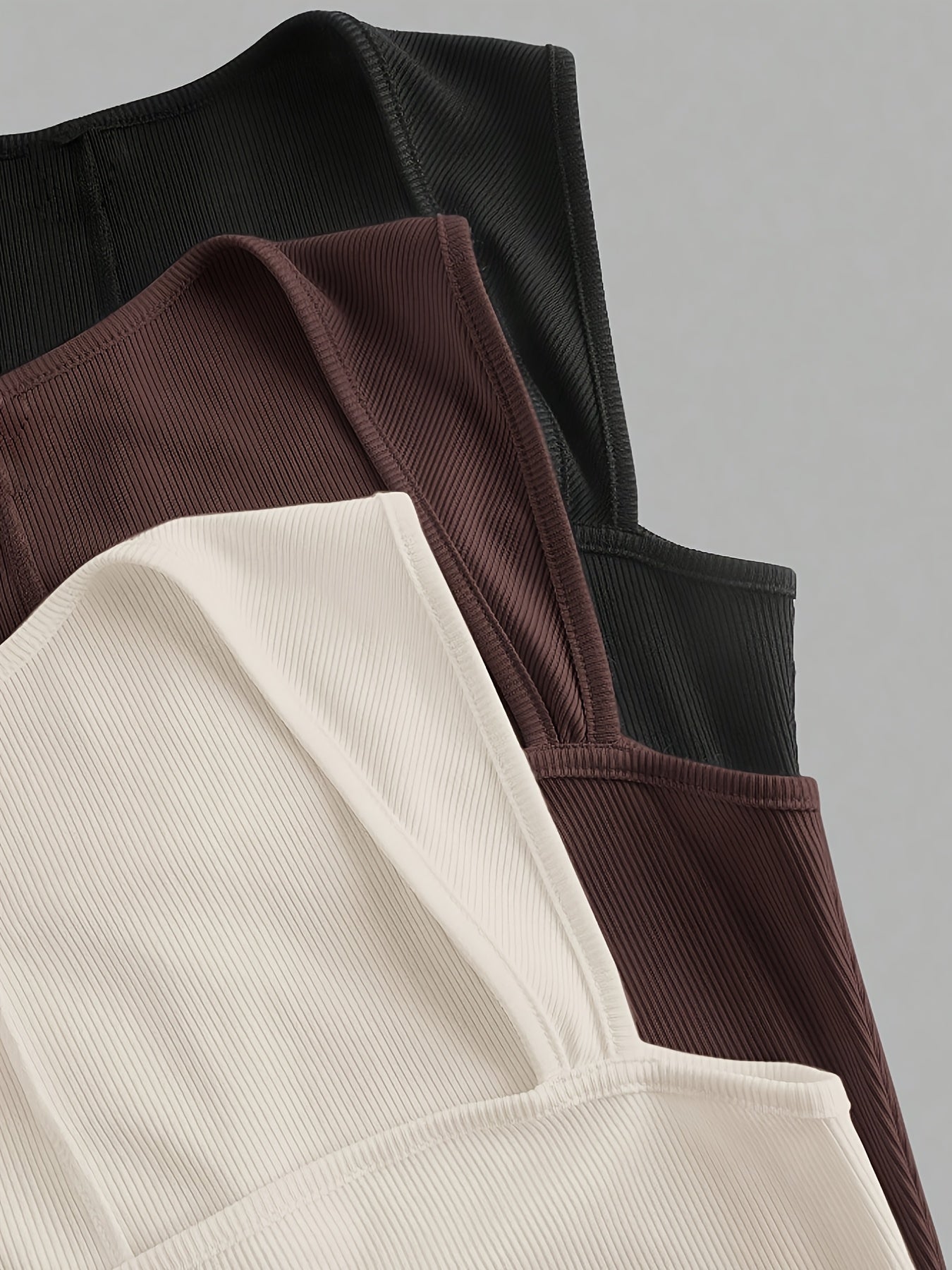 Jade- Ensemble 3 combishort noir/blan/marron XS au XXL