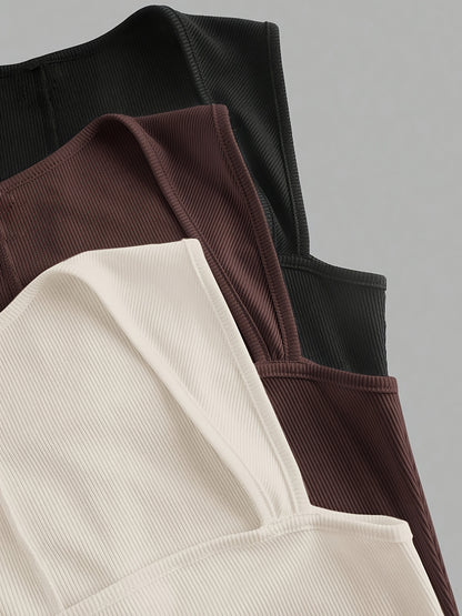 Jade- Ensemble 3 combishort noir/blan/marron XS au XXL