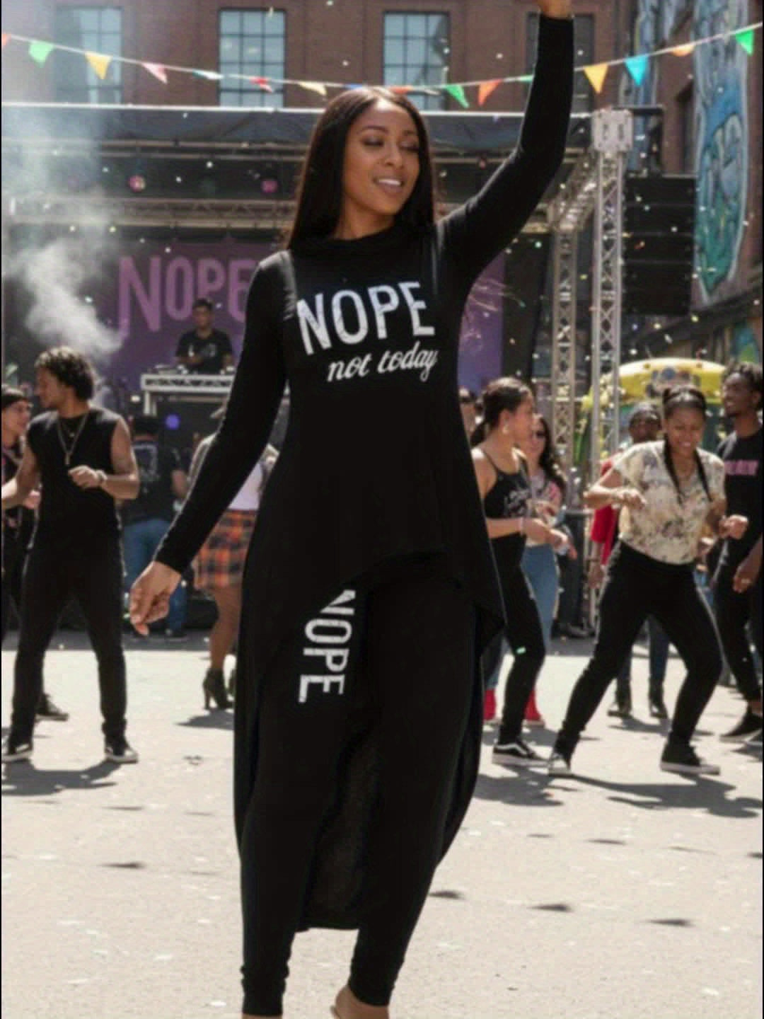 Lasual - Ensemble haut asymétrique et legging "Hope"