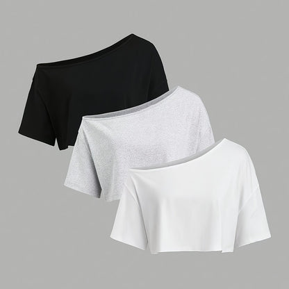 Top Asymétrique – lot de 3 T-shirt asymétrique