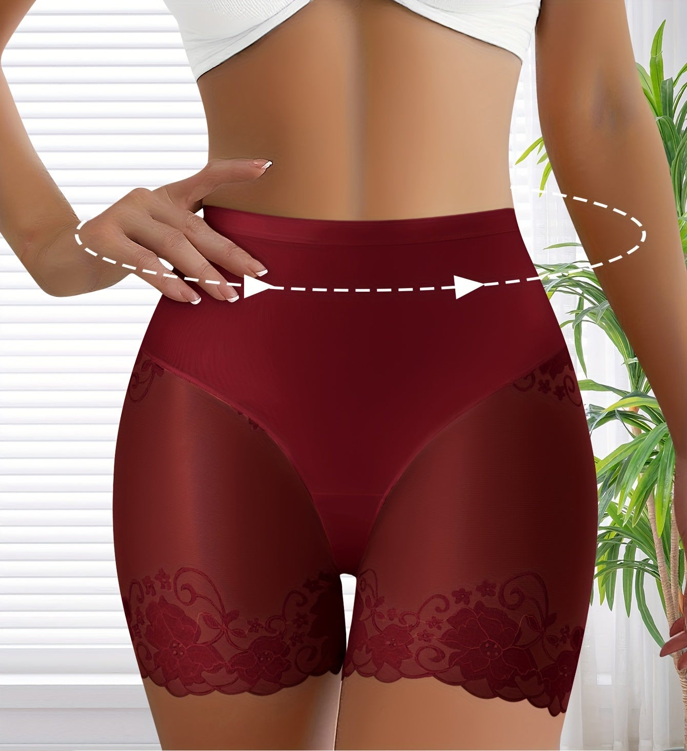 Quasta - lot de 4 boxers transparents taille haute pour femme