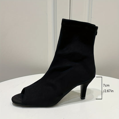 Fashionboot- bottine fermé danse heels RUBBER/7cm