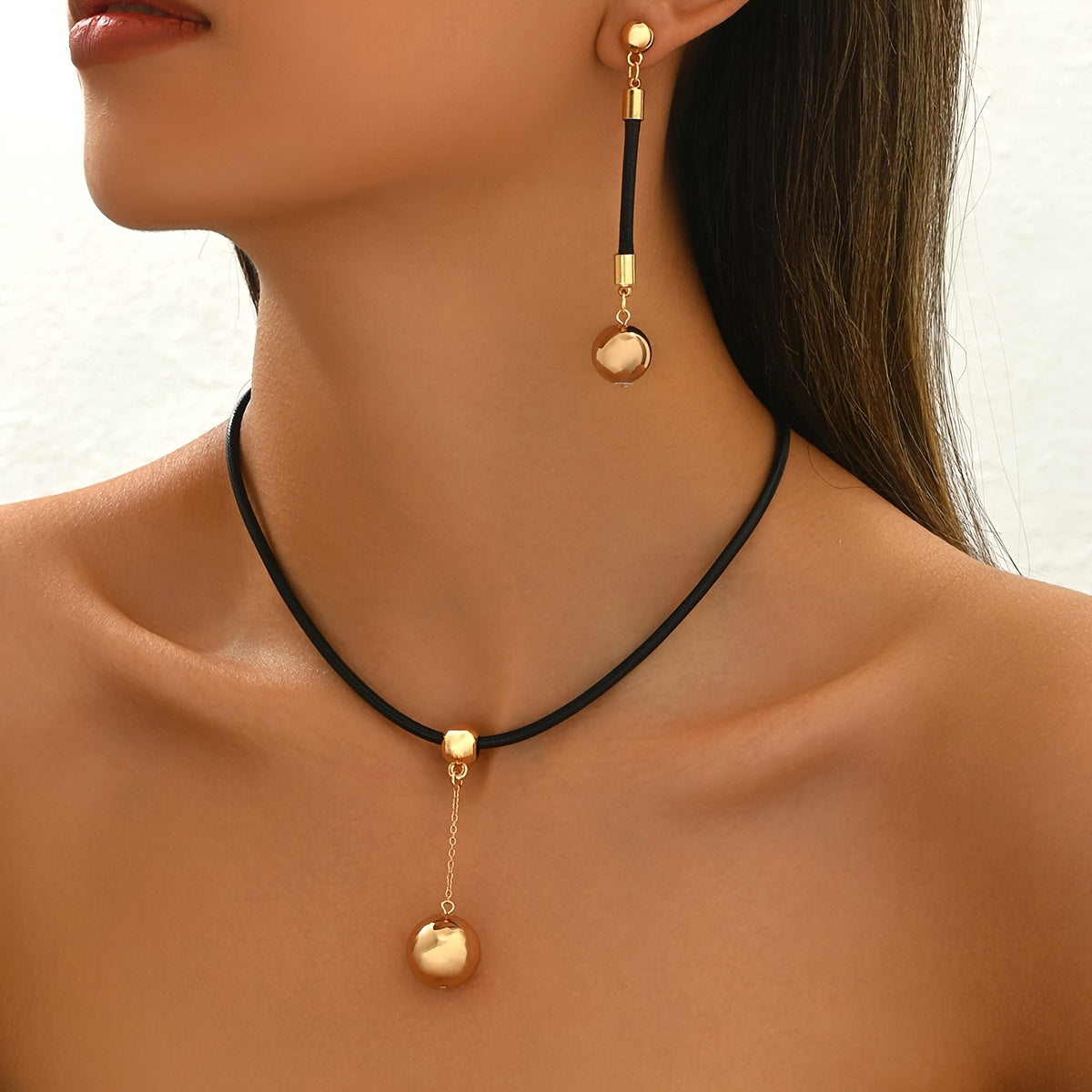 URBAN GLINT – Ensemble bijou à pampilles et cercles