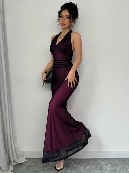 Lunaria – robe trapèze scintillante, dos nu