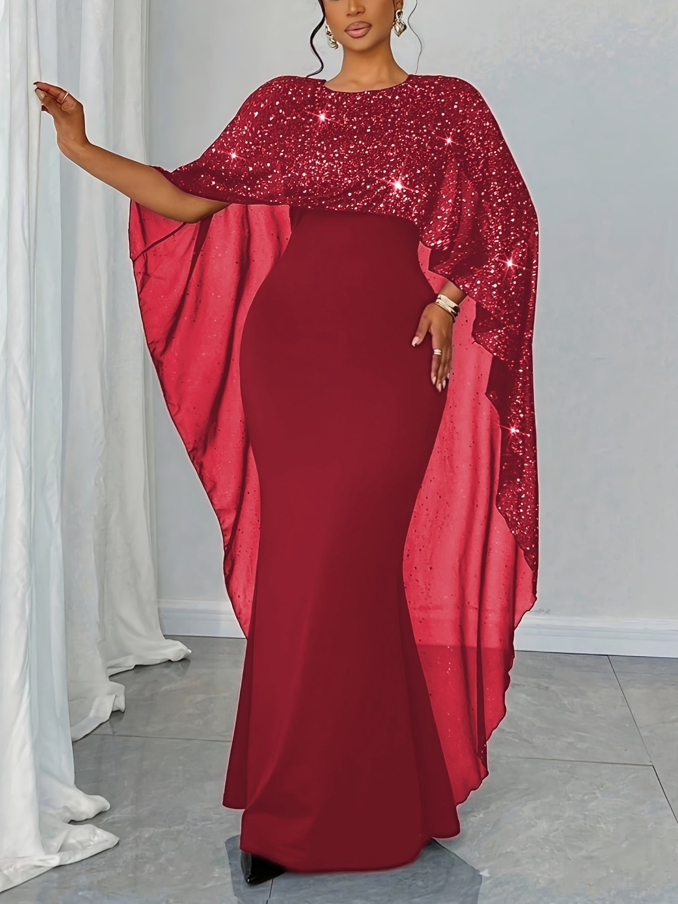 ECLYSSA – Robe gala bleu nuit XXL