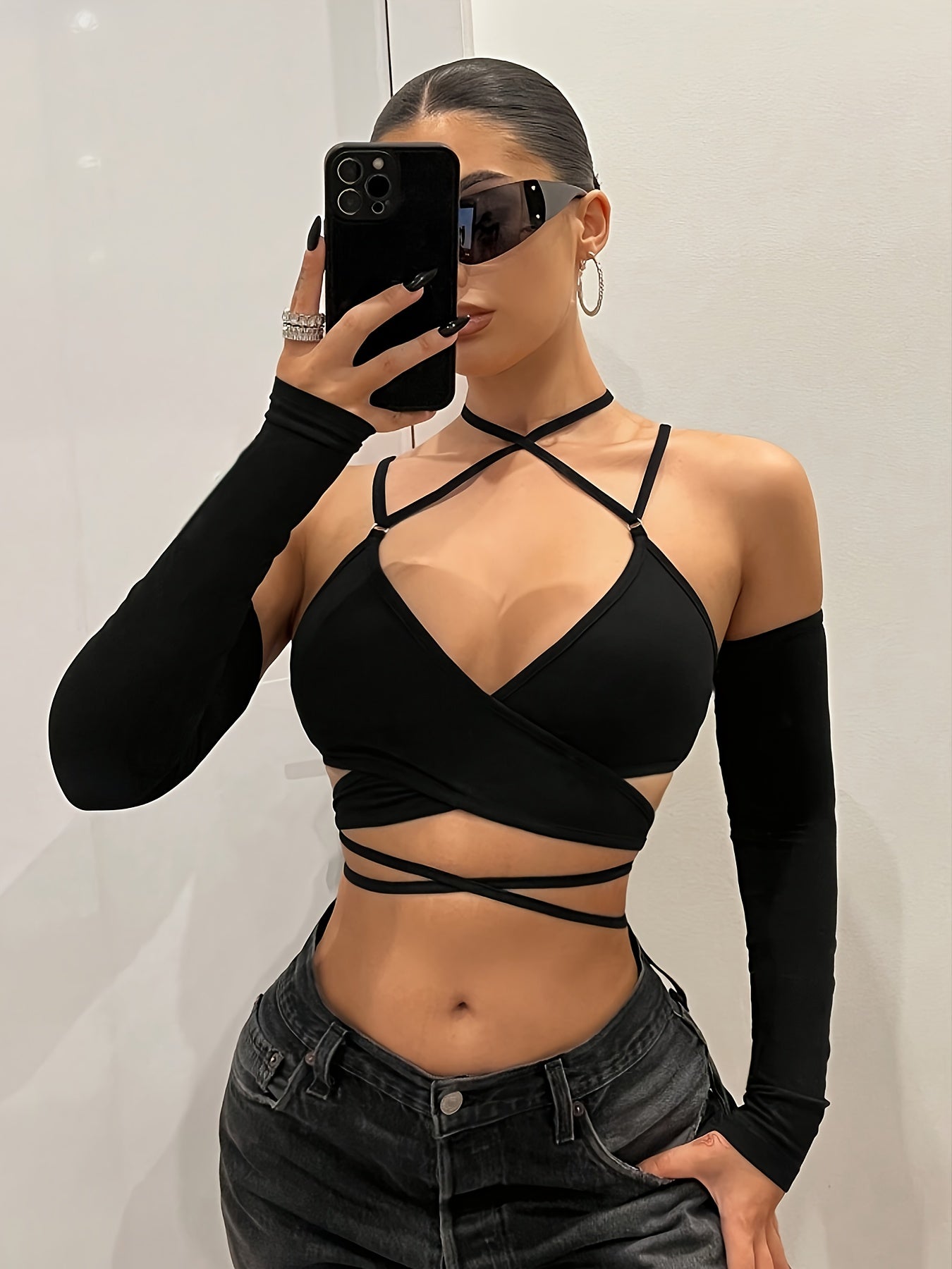 Crosstrap- Crop Top Sexy dos nu  XS à L