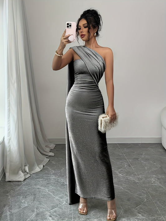 SERENA SHINE – Robe sirène asymétrique scintillante