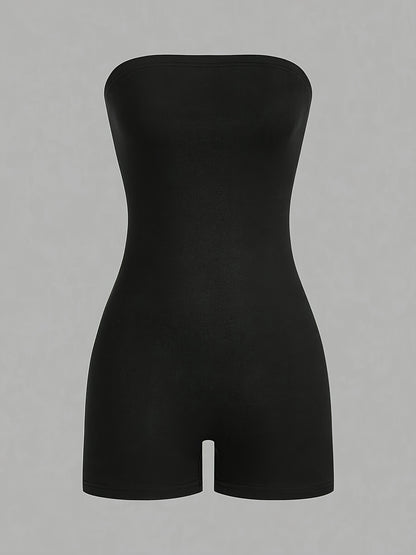 Sheila- 3 pièces combishort noir, blanc, leopard