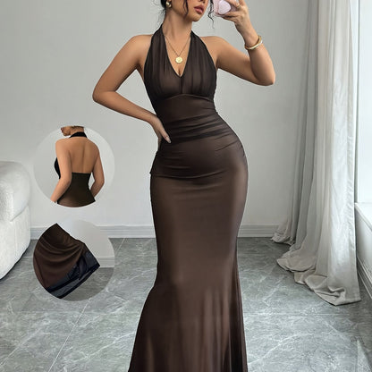 Lunaria – robe trapèze scintillante, dos nu