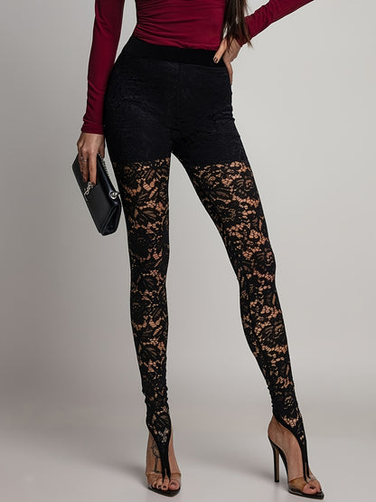 Ladies Fashion Double Layered Lace Tights