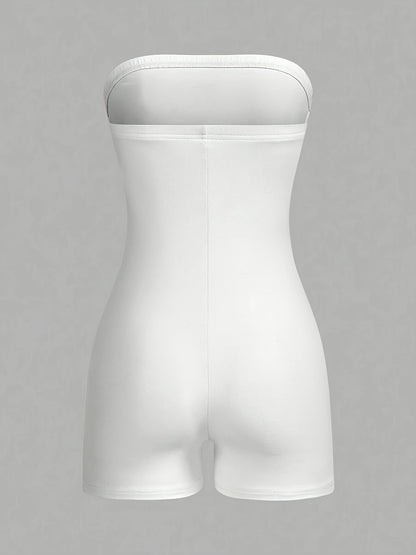 Sheila- 3 pièces combishort noir, blanc, leopard