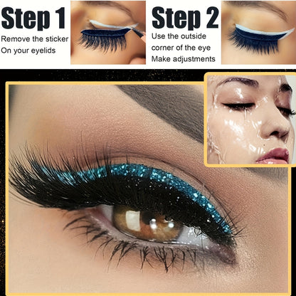 Eyeshadow-Lot de 5 paires autocollants fards à paupières et faux cils
