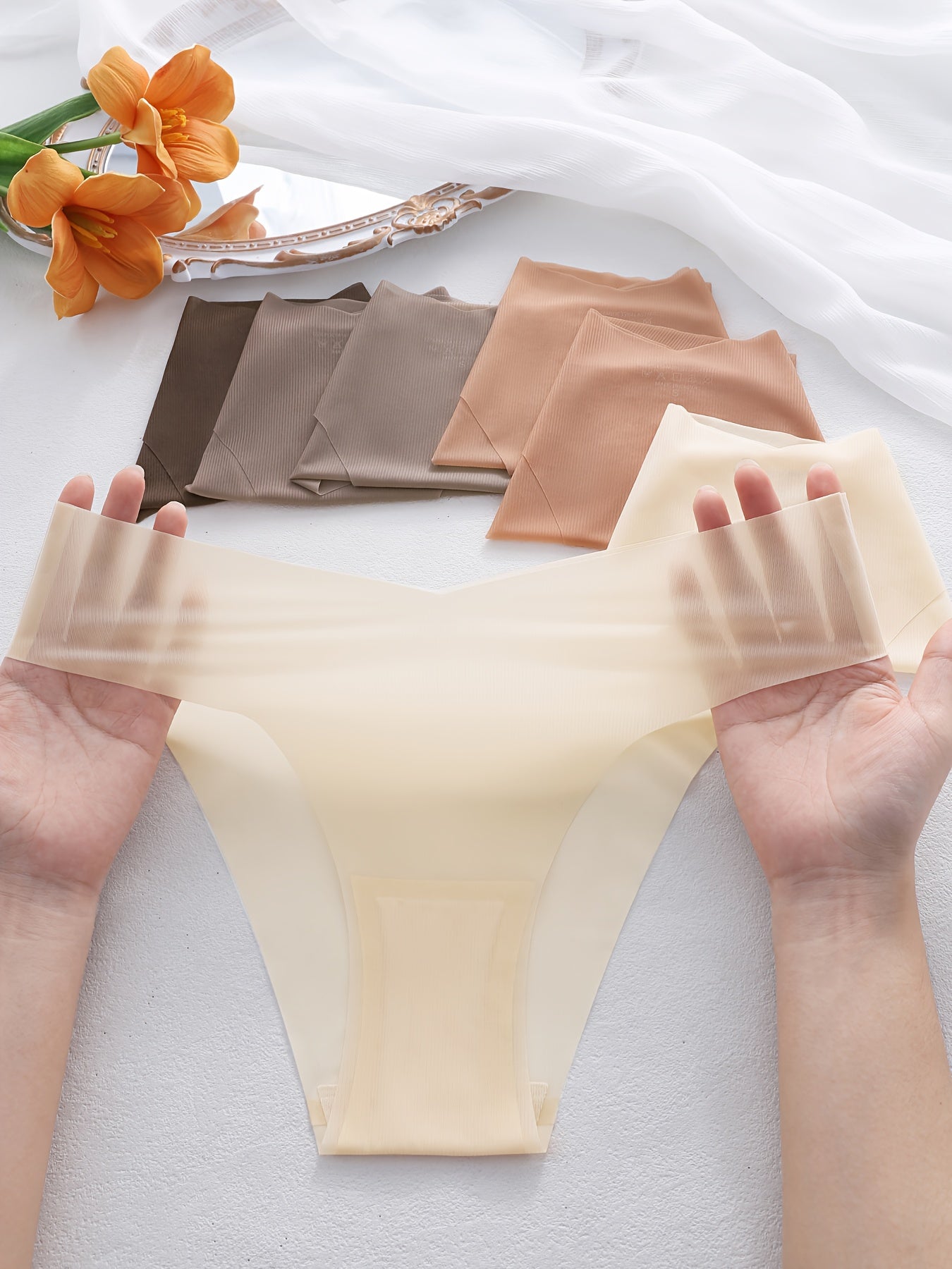 Invicia- Lot de 7 culottes unies invisble pour femme