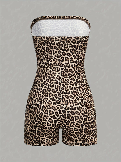 Sheila- 3 pièces combishort noir, blanc, leopard