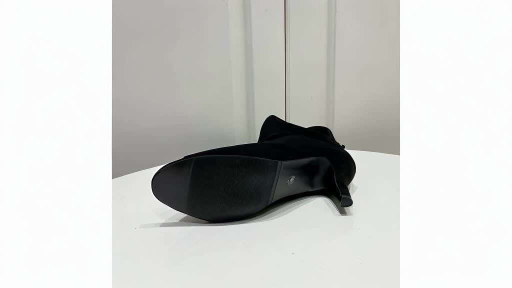 Fashionboot- bottine fermé danse heels RUBBER/7cm