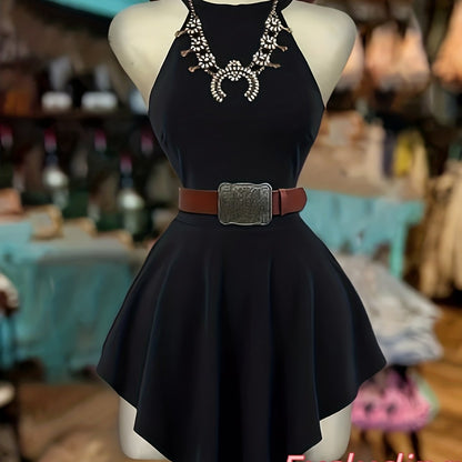 Robbyn- Robe sexy élégante sans manches à col halter