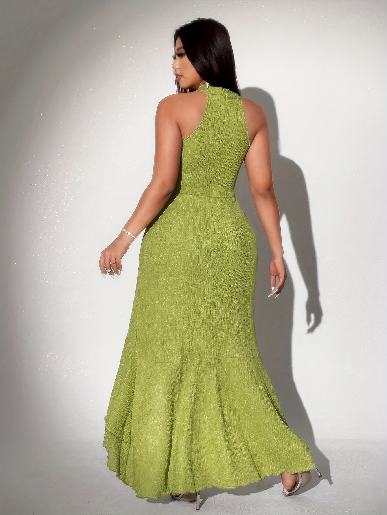 Asymétria– Robe sans manches, dos nu -Grande Taille