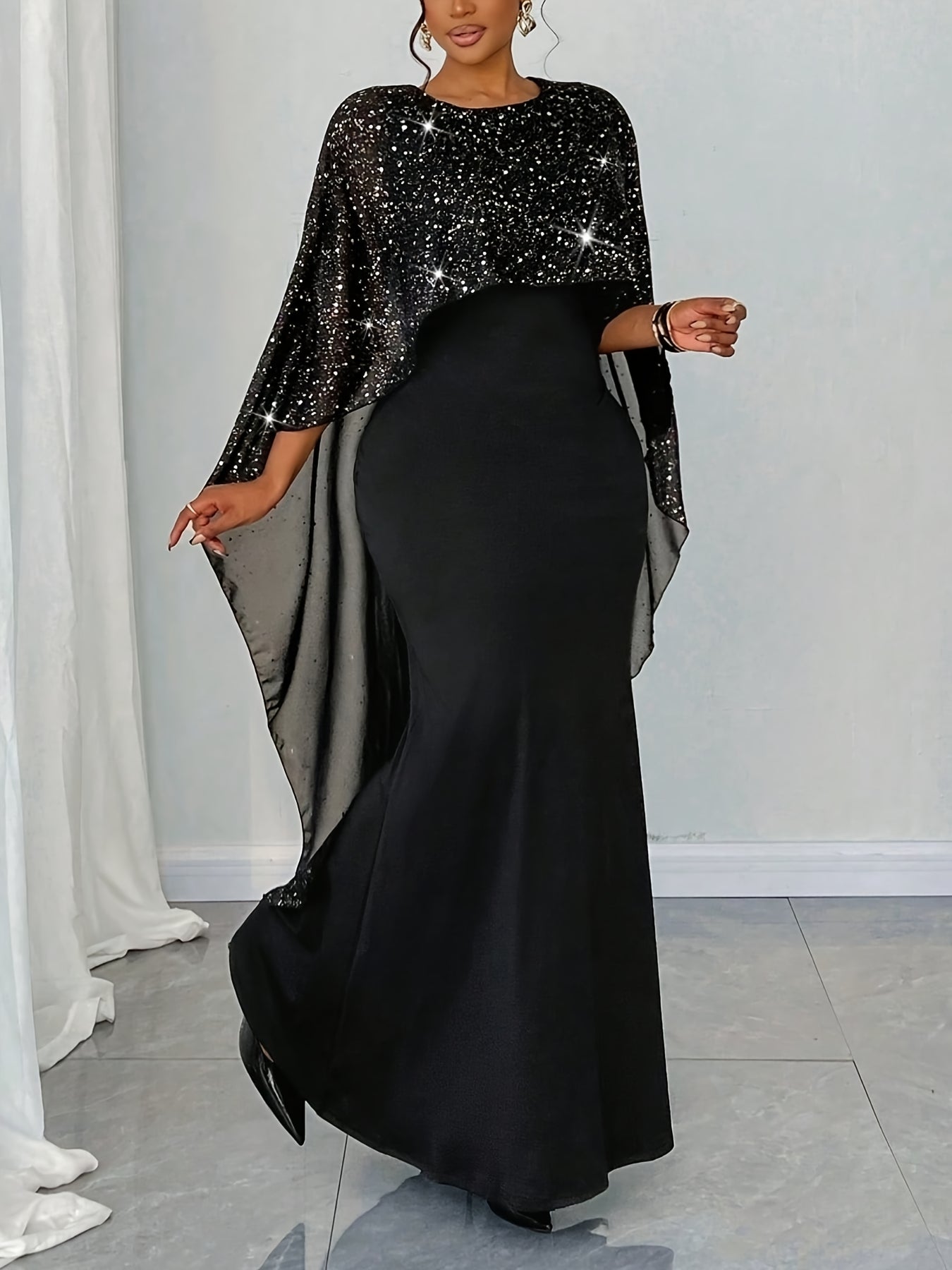 ECLYSSA – Robe gala bleu nuit XXL