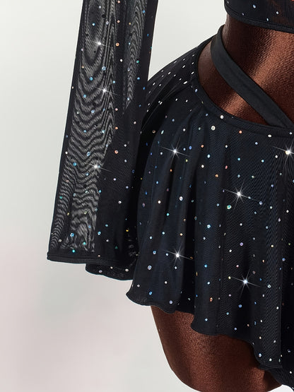 Starry- Ensemble noir étoilé Y2K S au XL