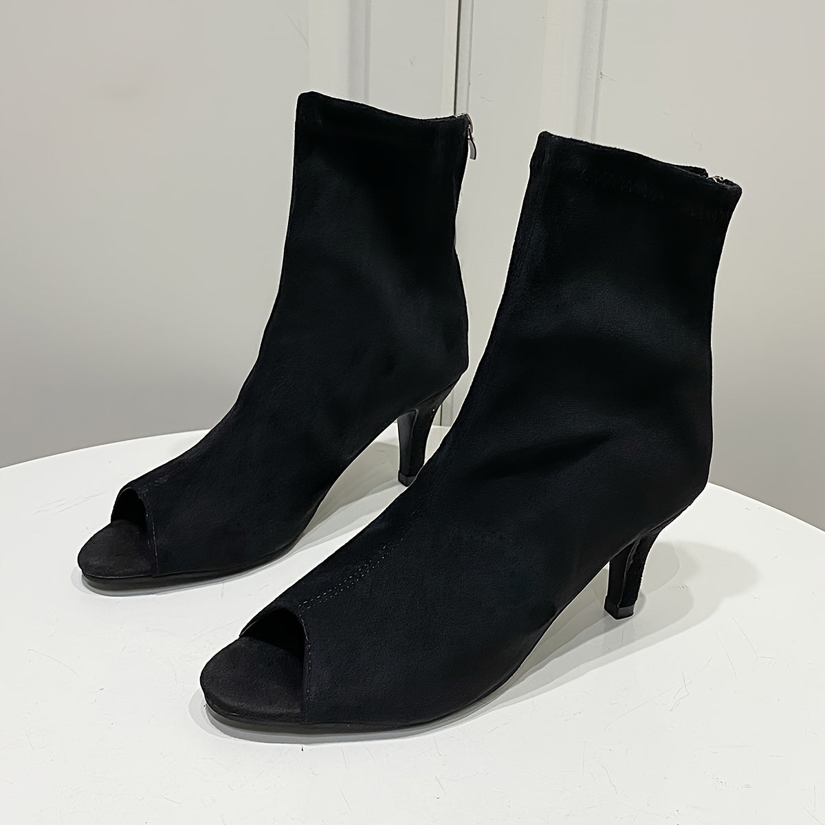 Fashionboot- bottine fermé danse heels RUBBER/7cm