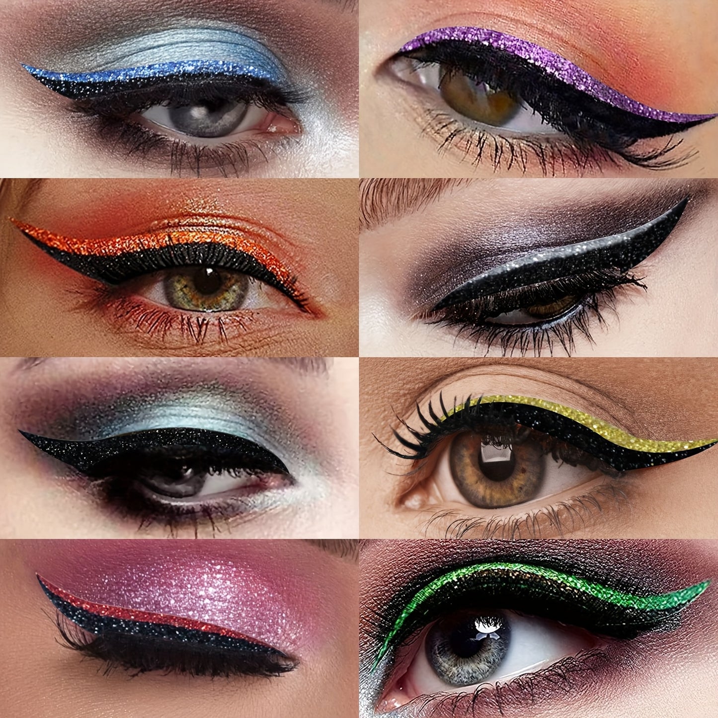 Eyeshadow-Lot de 5 paires autocollants fards à paupières et faux cils