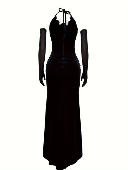 Éclat Strassé – Dos nu scintillant, coupe moulante