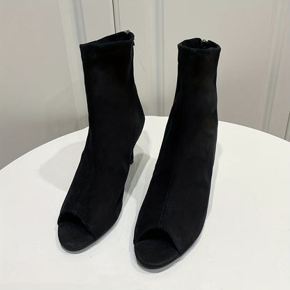 Fashionboot- bottine fermé danse heels RUBBER/7cm
